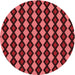 Square Patterned Dark Red Rug, pat3070rd