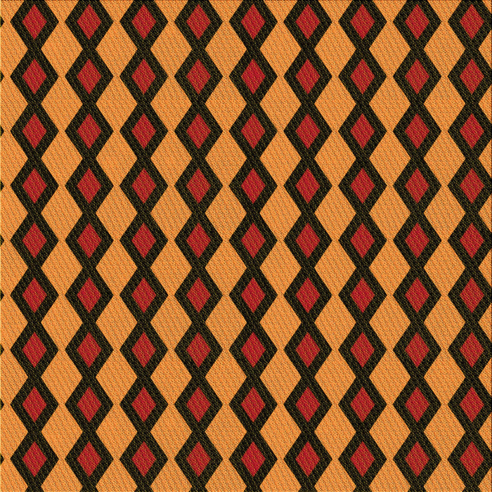 Round Patterned Orange Rug, pat3070yw