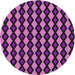 Sideview of Patterned Plum Purple Novelty Rug, pat3070