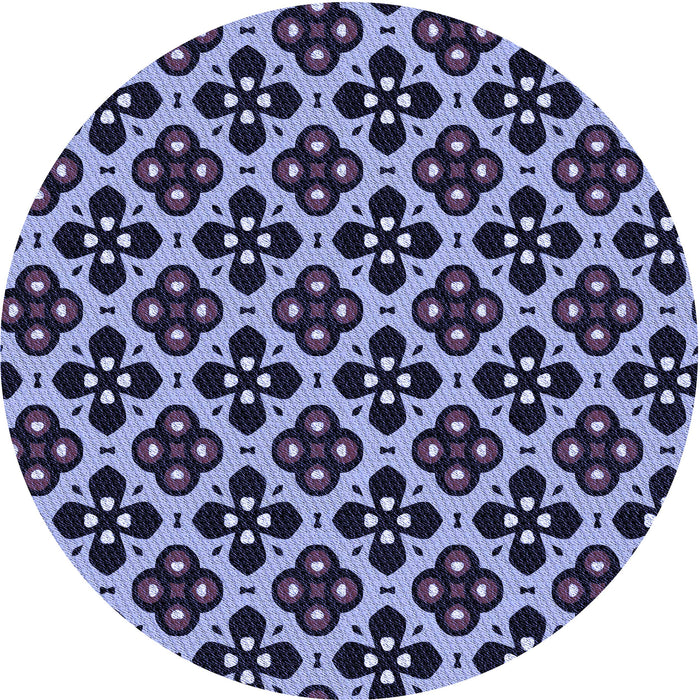 Square Patterned Night Blue Rug, pat3071blu