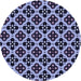 Square Patterned Night Blue Rug, pat3071blu