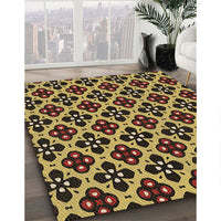 Patterned Yellow Rug, pat3071brn
