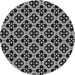 Square Patterned Charcoal Black Rug, pat3071gry