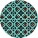 Square Patterned Charcoal Black Rug, pat3071lblu