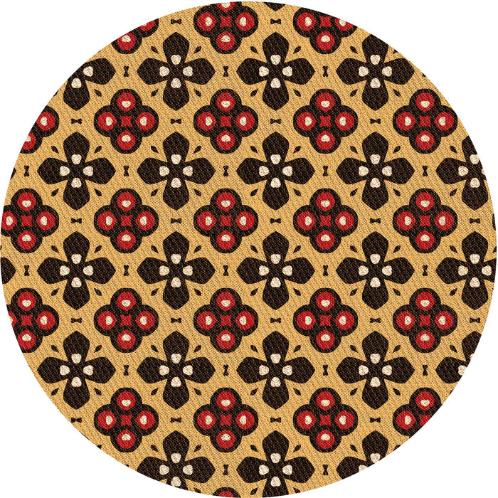 Square Patterned Red Rug, pat3071org