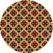 Square Patterned Red Rug, pat3071org