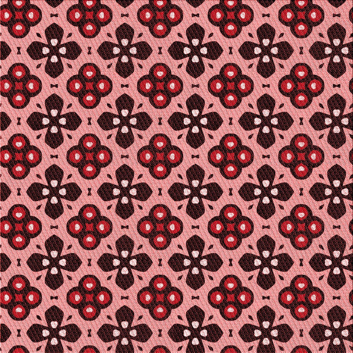 Round Machine Washable Transitional Pastel Red Pink Rug, wshpat3071rd