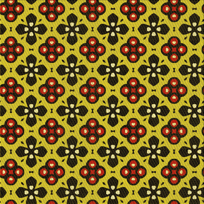 Round Patterned Red Rug, pat3071yw