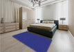 Patterned Denim Dark Blue Rug in a Bedroom, pat3072blu