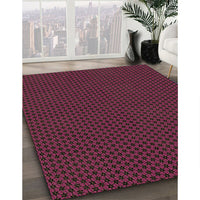 Patterned Velvet Maroon Purple Rug, pat3072brn