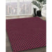 Patterned Velvet Maroon Purple Rug in Family Room, pat3072brn