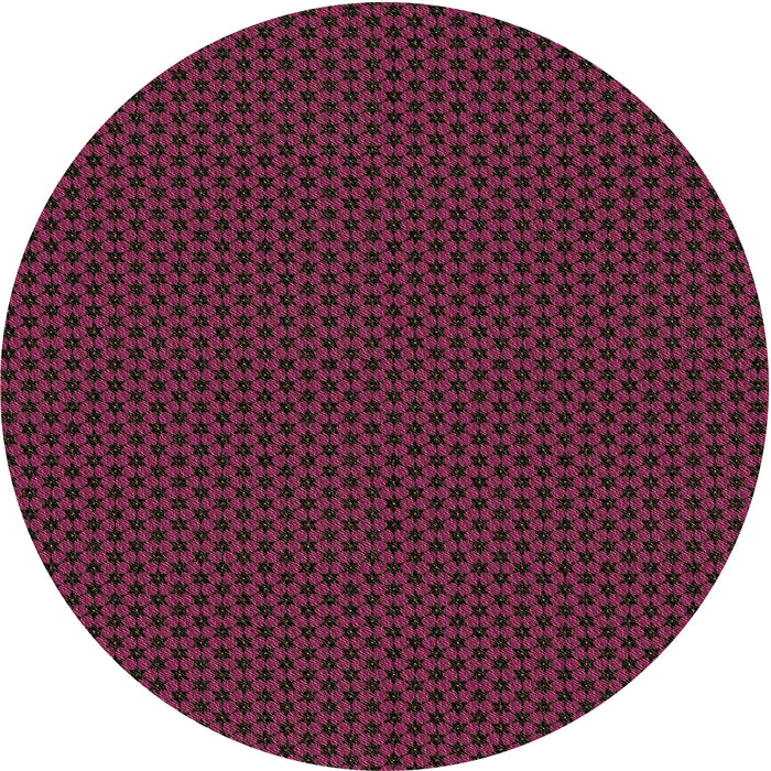 Square Patterned Velvet Maroon Purple Rug, pat3072brn