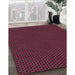 Machine Washable Transitional Velvet Maroon Purple Rug in a Family Room, wshpat3072brn