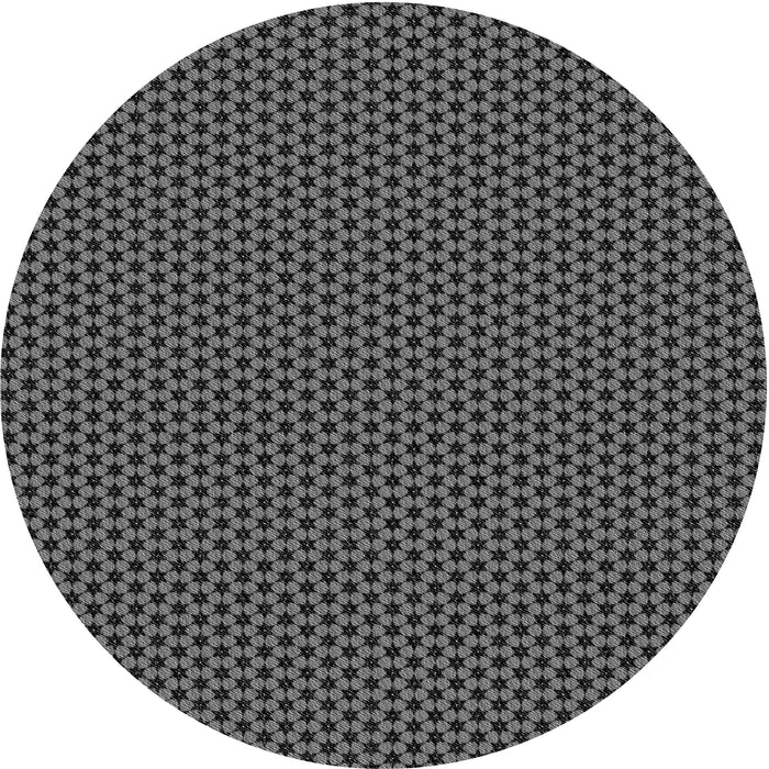 Square Patterned Charcoal Black Rug, pat3072gry