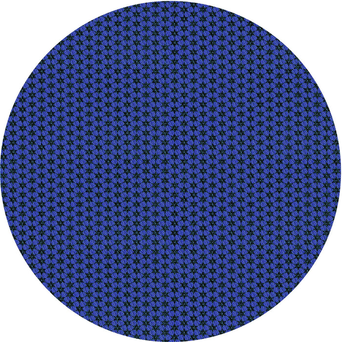 Square Patterned Denim Dark Blue Rug, pat3072lblu