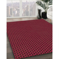 Patterned Crimson Red Rug, pat3072org