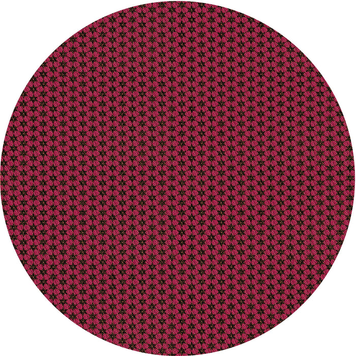 Square Patterned Crimson Red Rug, pat3072org