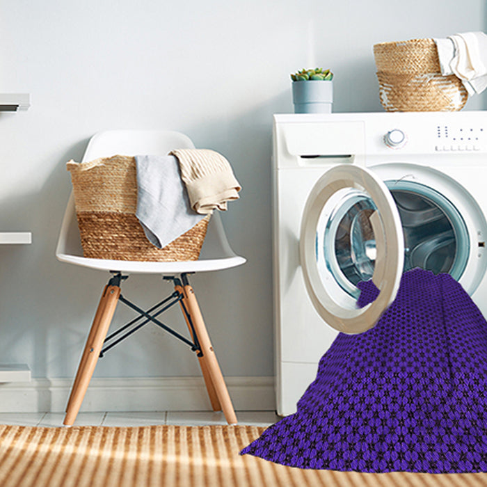 Machine Washable Transitional Amethyst Purple Rug in a Washing Machine, wshpat3072pur