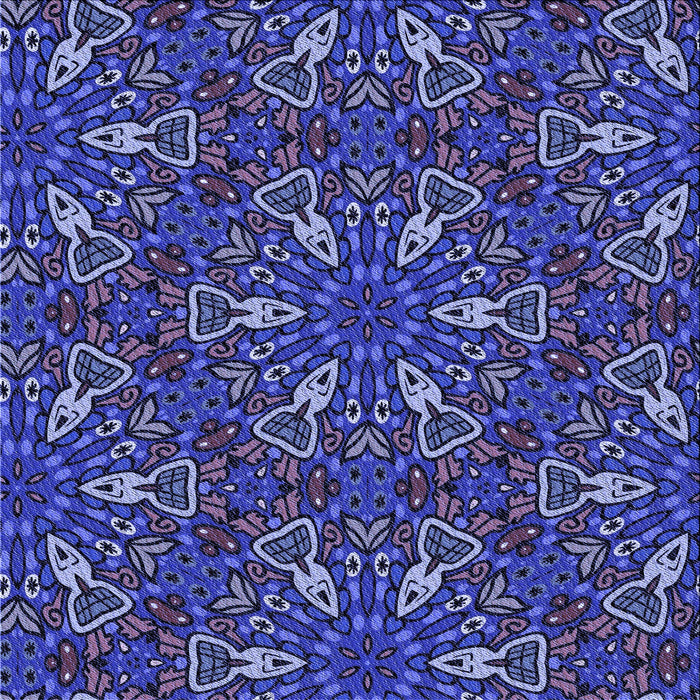 Round Machine Washable Transitional Medium Slate Blue Rug, wshpat3073blu