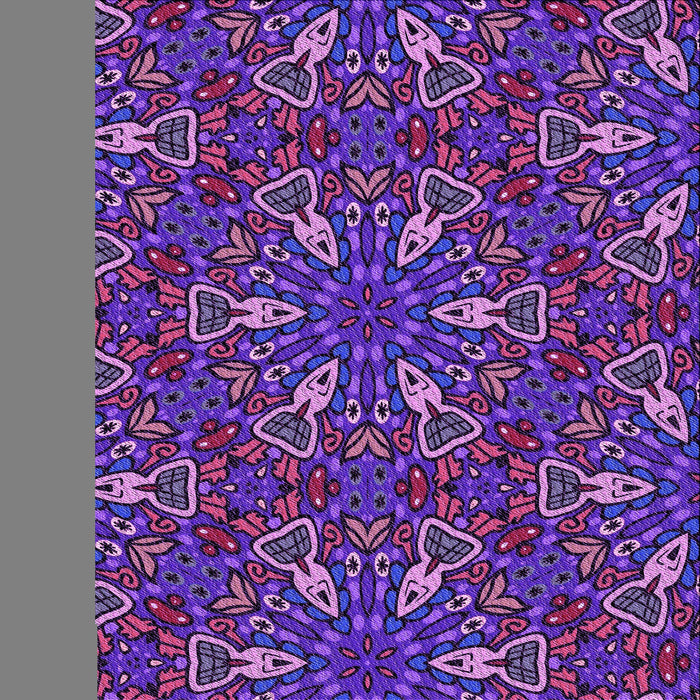 Round Machine Washable Transitional Indigo Purple Rug, wshpat3073pur