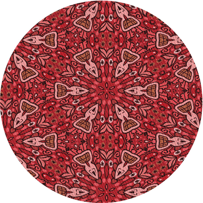 Square Machine Washable Transitional Tomato Red Rug in a Living Room, wshpat3073rd