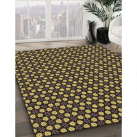 Patterned Caramel Brown Rug, pat3074brn