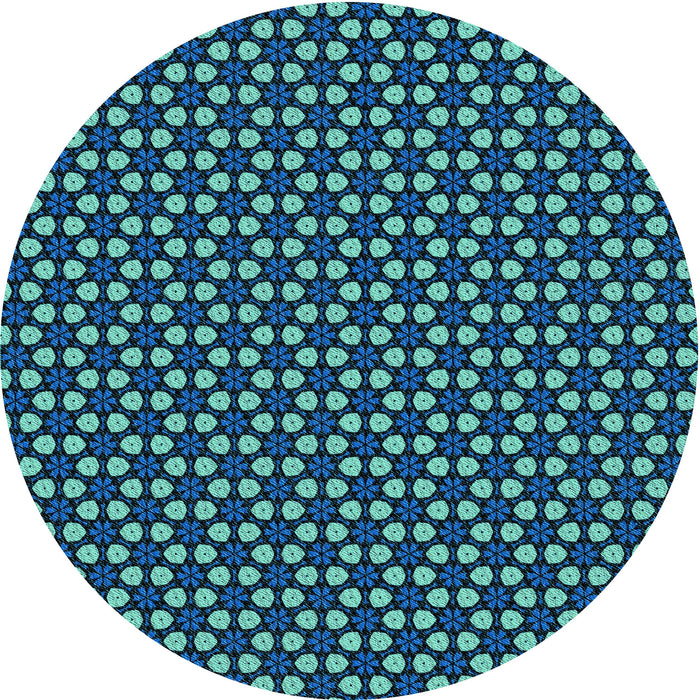 Square Machine Washable Transitional Dark Turquoise Green Rug in a Living Room, wshpat3074lblu