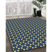 Patterned Blue Novelty Rug in Family Room, pat3074