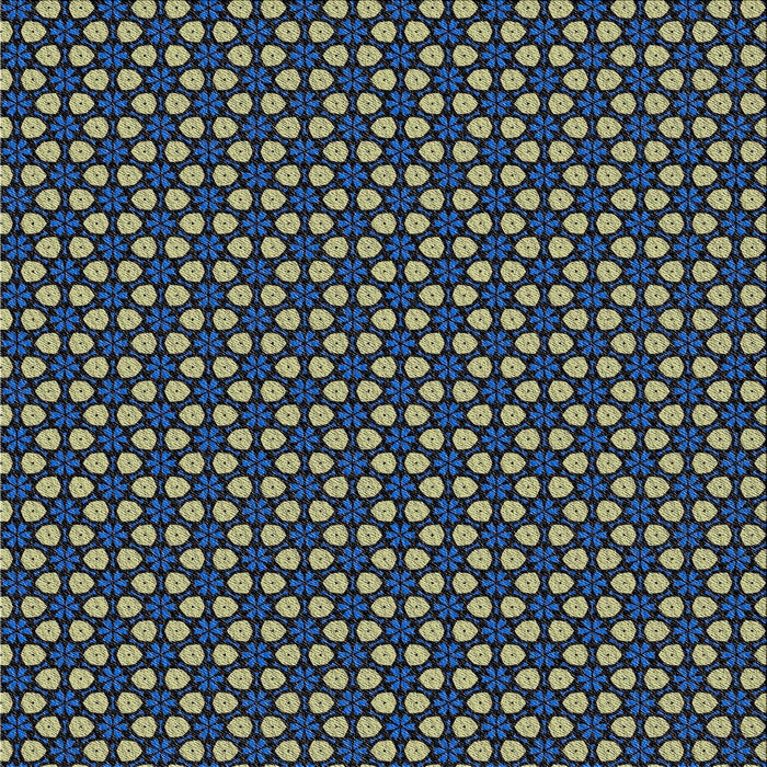 Square Patterned Blue Novelty Rug, pat3074