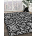 Patterned Gunmetal Gray Rug in Family Room, pat3075gry