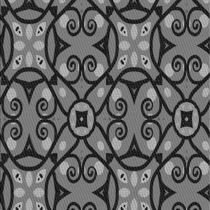 Patterned Gunmetal Gray Rug, pat3075gry