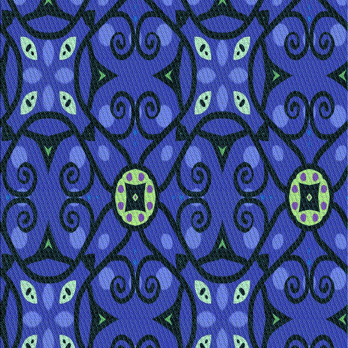 Patterned Blue Rug, pat3075lblu