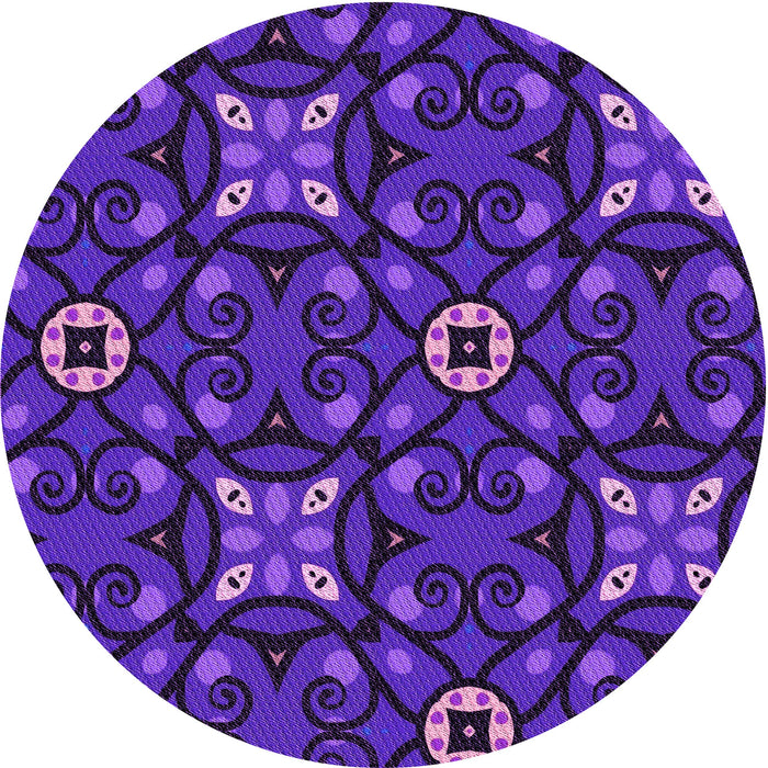 Square Machine Washable Transitional Bright Purple Rug in a Living Room, wshpat3075pur