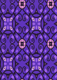 Machine Washable Transitional Bright Purple Rug, wshpat3075pur