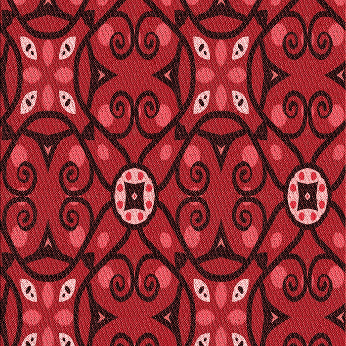 Machine Washable Transitional Red Rug, wshpat3075rd