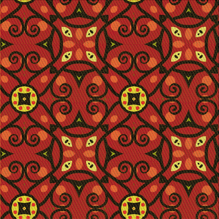 Round Machine Washable Transitional Saddle Brown Rug, wshpat3075yw