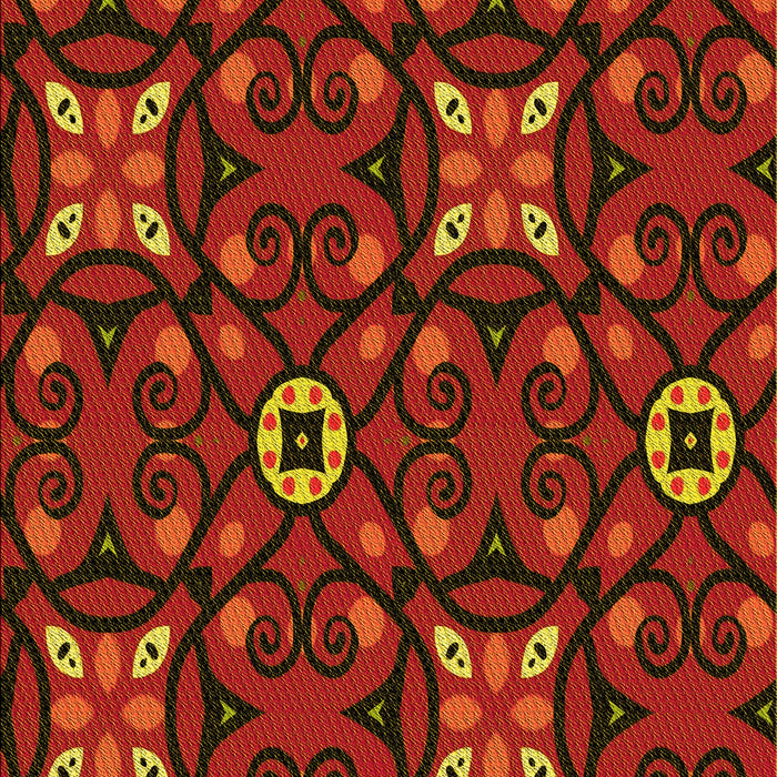 Patterned Saddle Brown Rug, pat3075yw