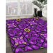 Machine Washable Transitional Dark Violet Purple Rug in a Family Room, wshpat3075