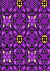 Machine Washable Transitional Dark Violet Purple Rug, wshpat3075