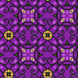 Square Patterned Dark Violet Purple Novelty Rug, pat3075