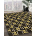 Patterned Caramel Brown Rug in Family Room, pat3076brn