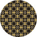 Square Patterned Caramel Brown Rug, pat3076brn