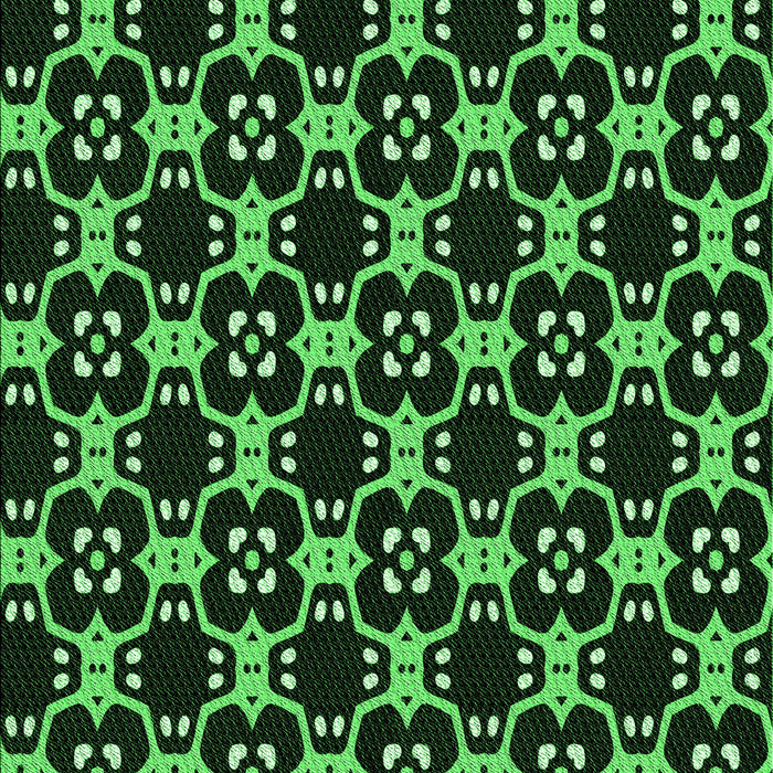 Patterned Black Rug, pat3076grn