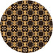 Square Machine Washable Transitional Black Brown Rug in a Living Room, wshpat3076org