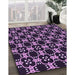 Machine Washable Transitional Purple Rug in a Family Room, wshpat3076pur