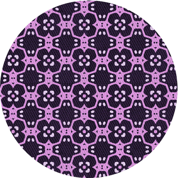 Square Patterned Purple Rug, pat3076pur