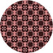 Square Patterned Chocolate Brown Rug, pat3076rd