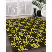 Patterned Midnight Gray Rug, pat3076yw