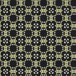 Square Patterned Black Novelty Rug, pat3076