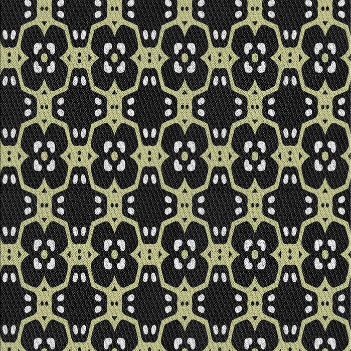 Patterned Black Novelty Rug, pat3076